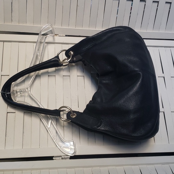 HOBO black pebble leather 2 shoulder straps bag - Picture 5 of 8